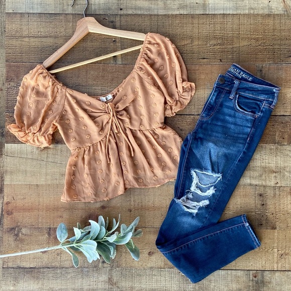 Ginger Swiss Dot Blouse 💛 Darling - Picture 3 of 6